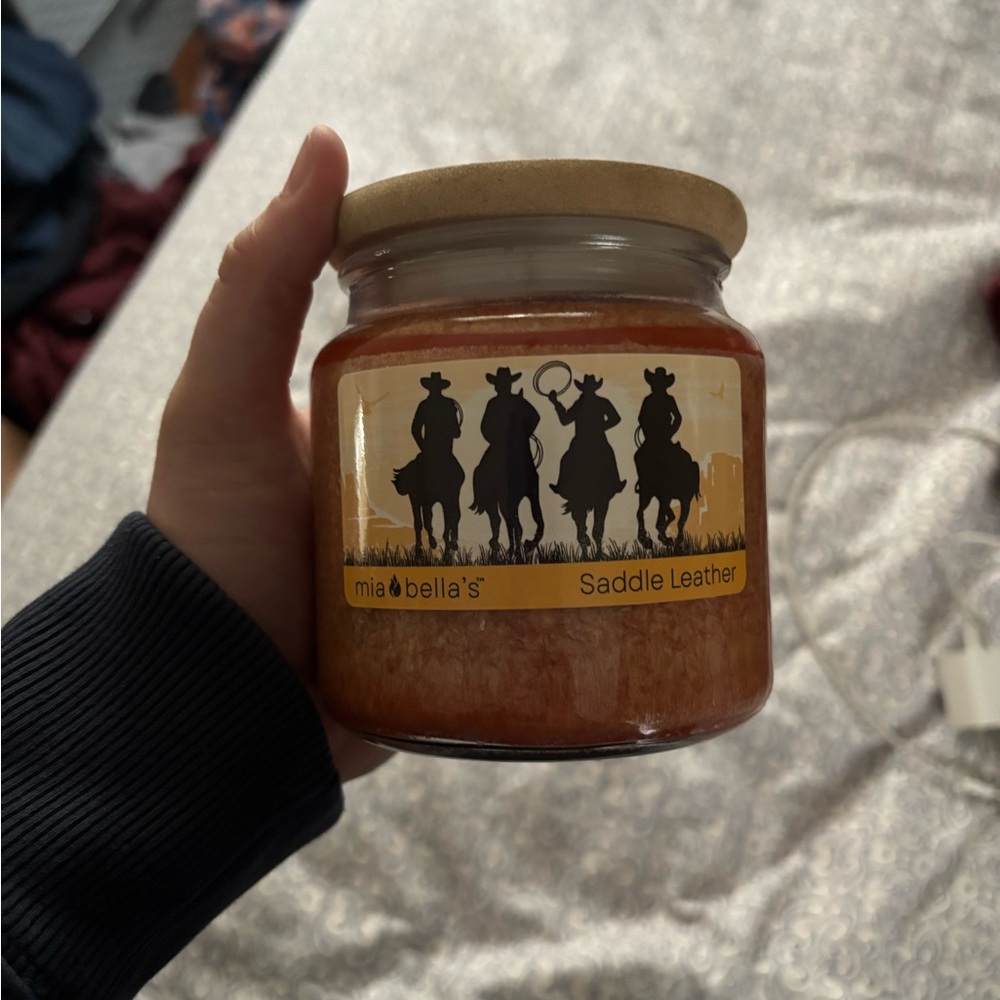 Mia Bella's Saddle Leather Candle